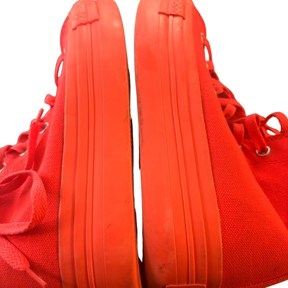 Converse All Star Platform High Tops – Monochrome Neon Orange – Women’s 8 - Picture 6 of 8